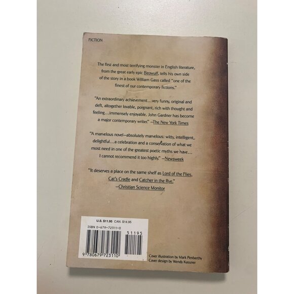 Grendel by John Gardner Paperback Book LS7 - Picture 2 of 3